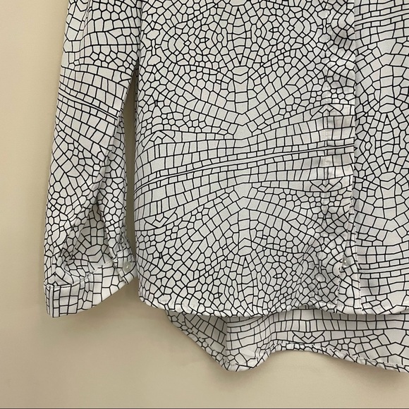 MONKI Flowy Pattern 3/4 Sleeve Button Down Women’s Small - Picture 4 of 7